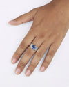 Statement Iolite (Neeli) Ring in 925 Sterling Silver - Urja