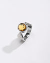 Regal Golden Topaz Sunahara (Pukhraj) Ring in 925 Sterling Silver - Shakti