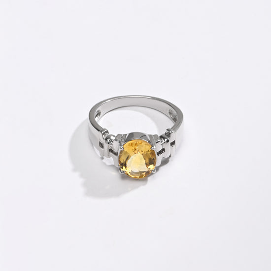 Luxe Golden Topaz (Sunahara Pukhraj) Ring – 925 Silver - #1199N4 - Myra