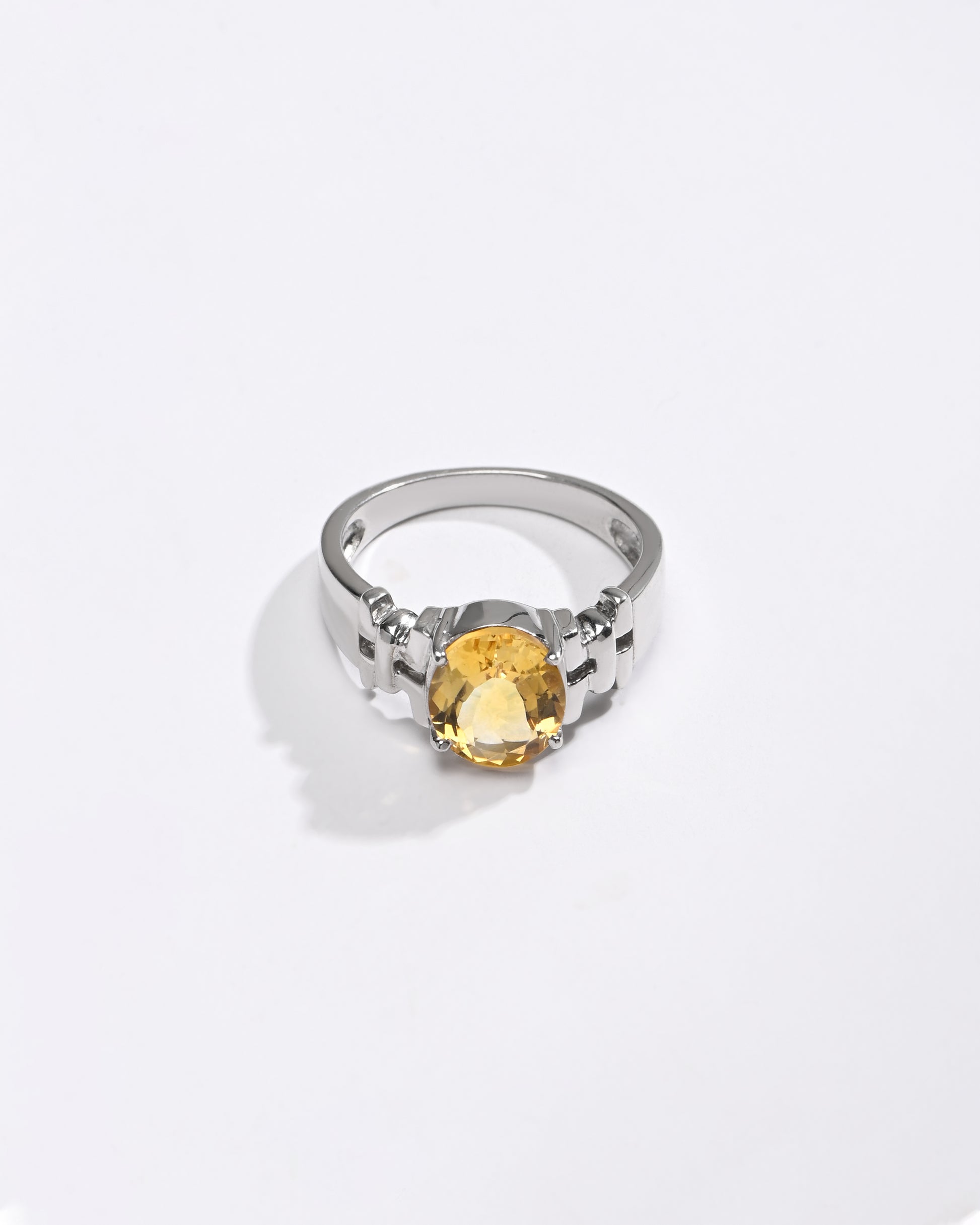 Luxe Golden Topaz (Sunahara Pukhraj) Ring – 925 Silver - #1199N4 - Myra