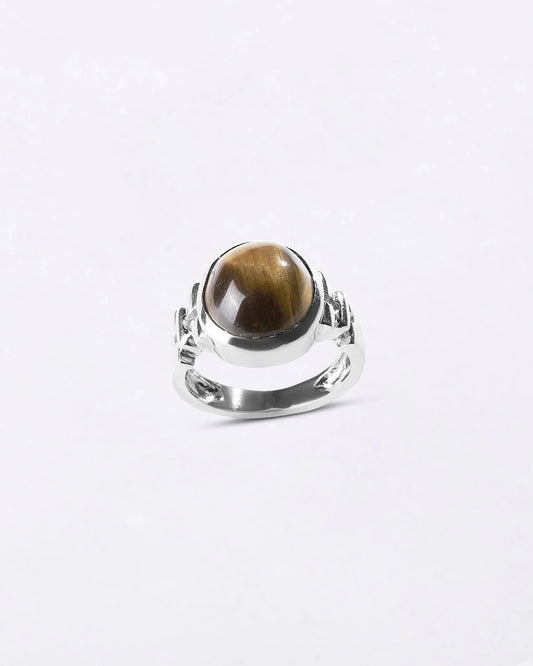 Exotic Tiger Eye Ring in 925 Sterling Silver - Shakti