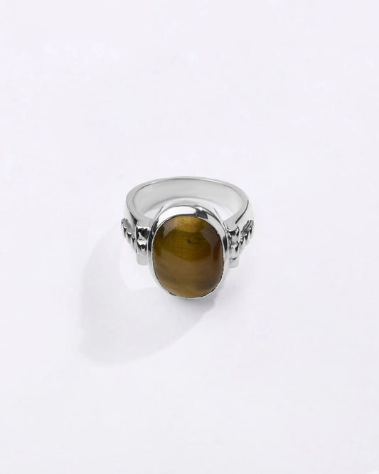 Royal Tiger Eye Ring in 925 Sterling Silver - Shakti