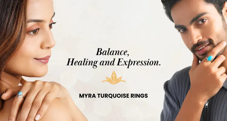 Myra Turquoise Silver Rings for Men and Women