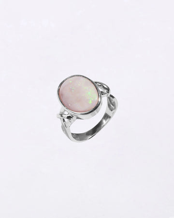 Unique Fire Opal (Doodhiya) Ring in 925 Silver - Shakti