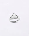 Prestine White Coral Ring in 925 Sterling Silver - Triangular Delta