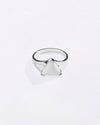Prestine White Coral Ring in 925 Sterling Silver - Triangular Delta