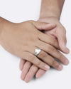 Prestine White Coral Ring in 925 Sterling Silver - Triangular Delta