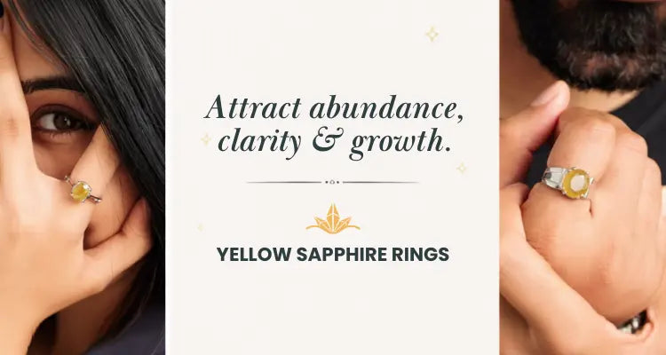 Myra Yellow Sapphire Silver Rings for Men and Women