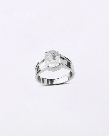 Statement Zircon (Jirkon) Ring in 925 Sterling Silver - Urja
