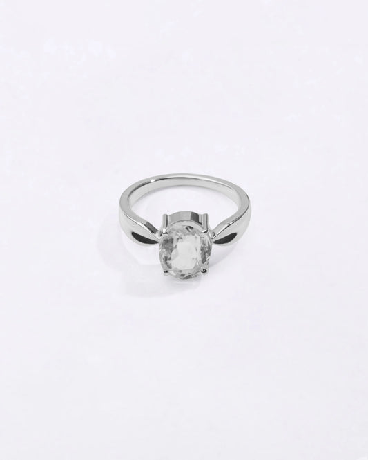 Charming Zircon (Jirkon) Ring in 925 Sterling Silver - Urja