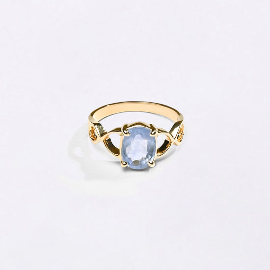 Real Neelam Stone Ring in 18K Gold Buy from Myra Gems