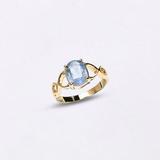 Real Neelam Stone Ring in 18K Gold Buy from Myra Gems
