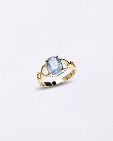 Real Neelam Stone Ring in 18K Gold Buy from Myra Gems