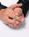 Pure Stunning Gold Blue Sapphire Ring Buy from Myra Gems