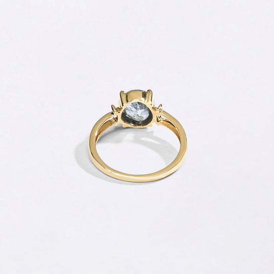 Natural Bold Blue Sapphire Ring in 18K Gold Buy from Myra Gems