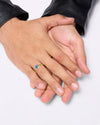 Natural Bold Blue Sapphire Ring in 18K Gold Buy from Myra Gems