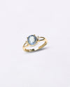 Natural Bold Blue Sapphire Ring in 18K Gold Buy from Myra Gems