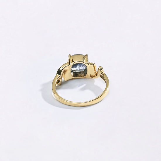 Dark Bold Blue Sapphire Gold Ring buy from Myra Gems