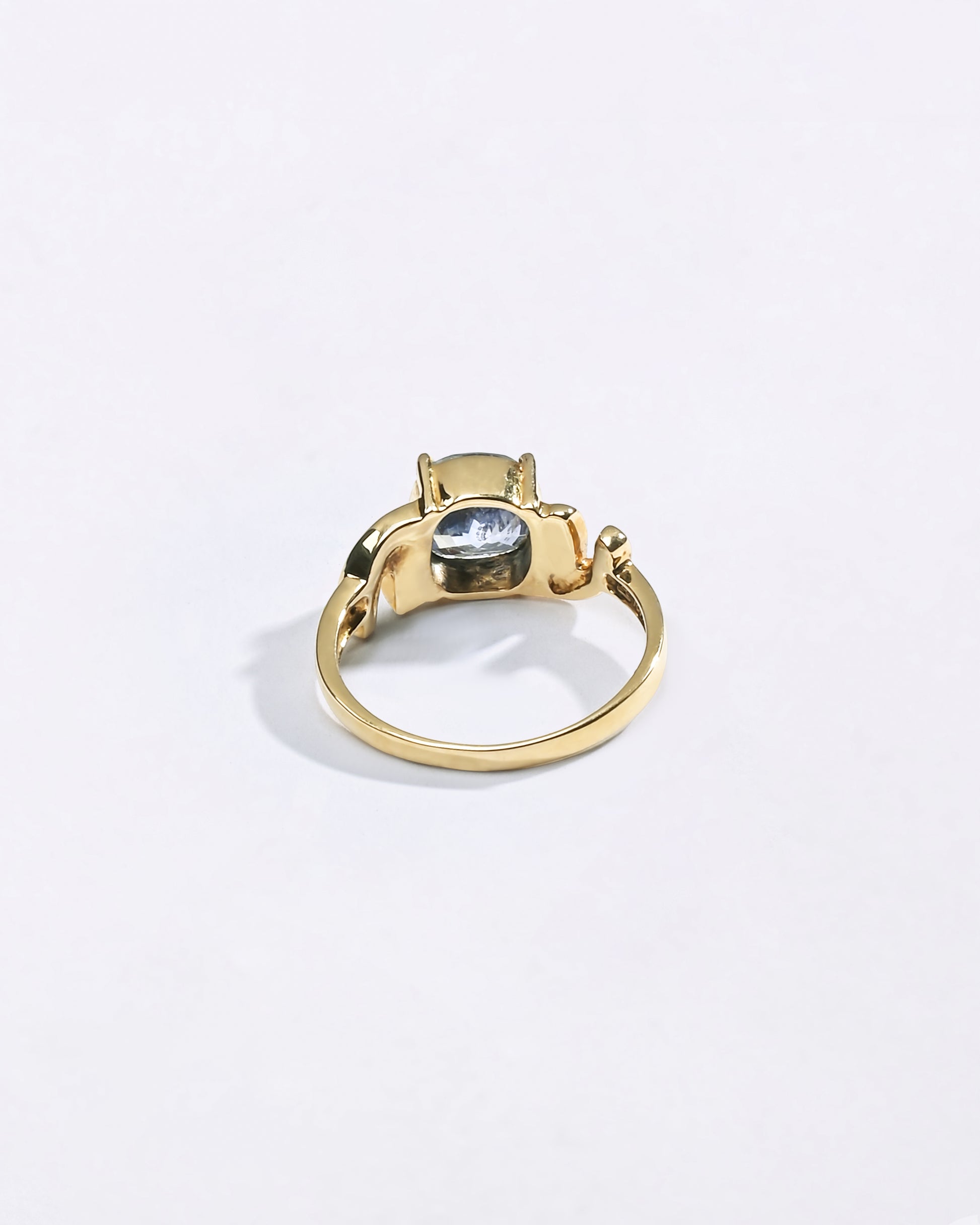 Dark Bold Blue Sapphire Gold Ring buy from Myra Gems