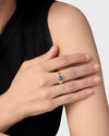 Dark Bold Blue Sapphire Gold Ring buy from Myra Gems