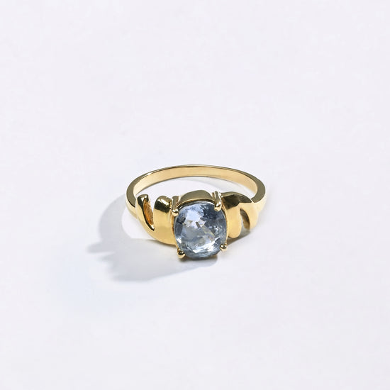 Dark Bold Blue Sapphire Gold Ring buy from Myra Gems
