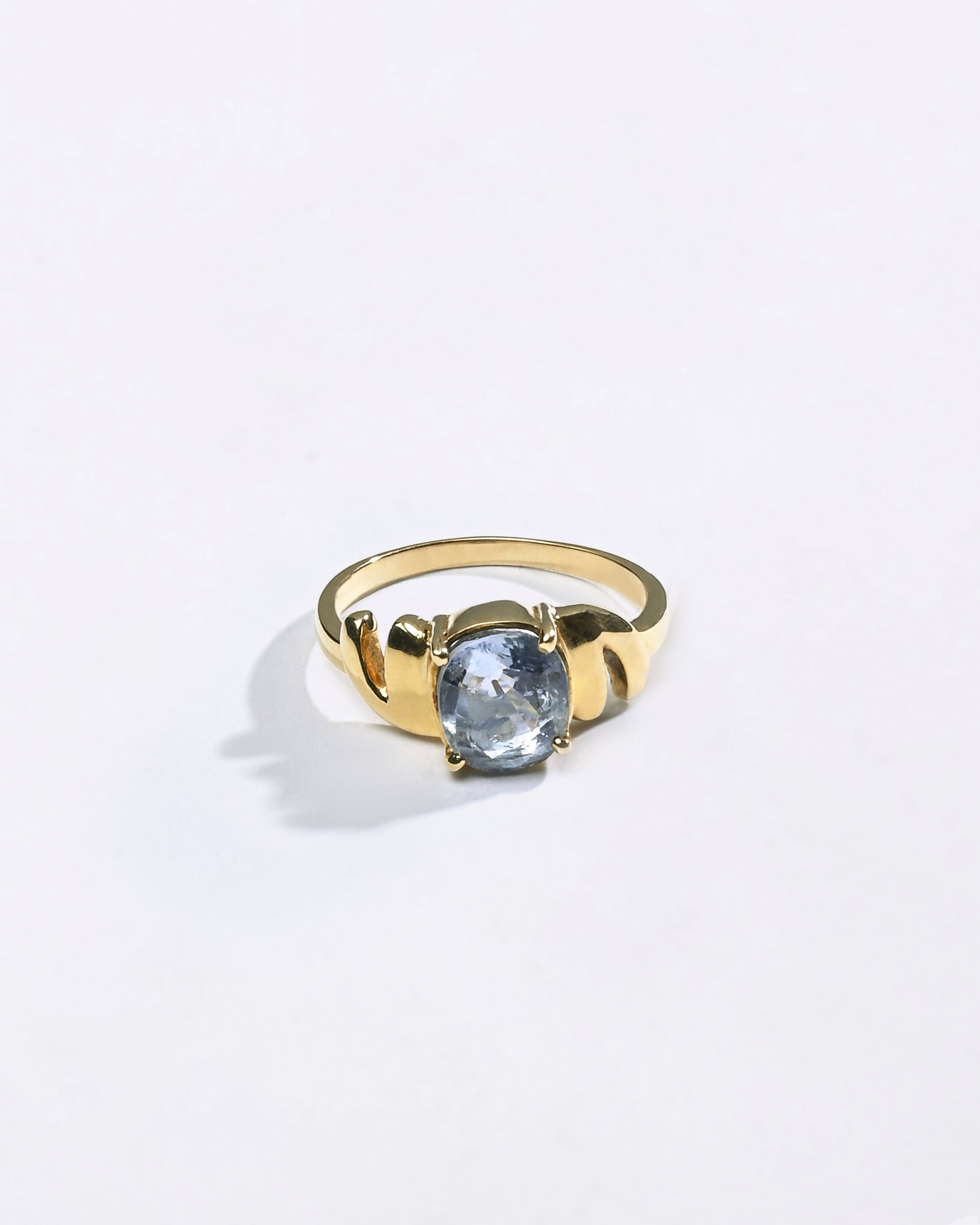 Dark Bold Blue Sapphire Gold Ring buy from Myra Gems