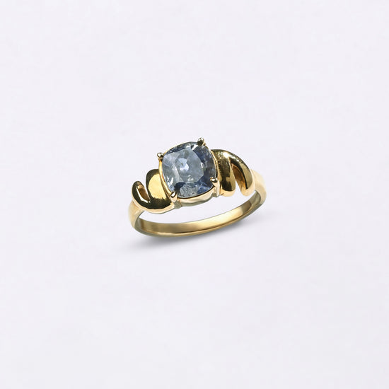 Dark Bold Blue Sapphire Gold Ring buy from Myra Gems