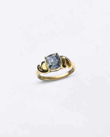Dark Bold Blue Sapphire Gold Ring buy from Myra Gems