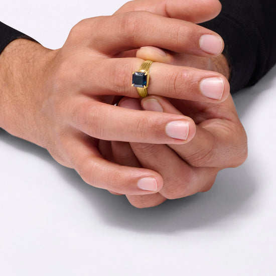 Blue Sapphire Certified Natural Gemstone Ring Buy from Myra Gems