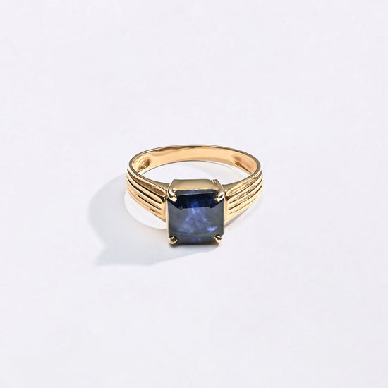 Blue Sapphire Certified Natural Gemstone Ring Buy from Myra Gems