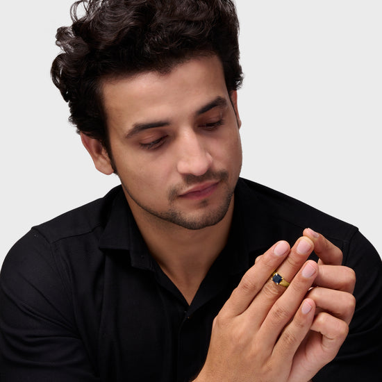 Blue Sapphire Certified Natural Gemstone Ring Buy from Myra Gems