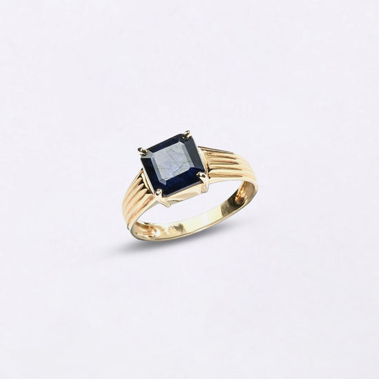 Blue Sapphire Certified Natural Gemstone Ring Buy from Myra Gems
