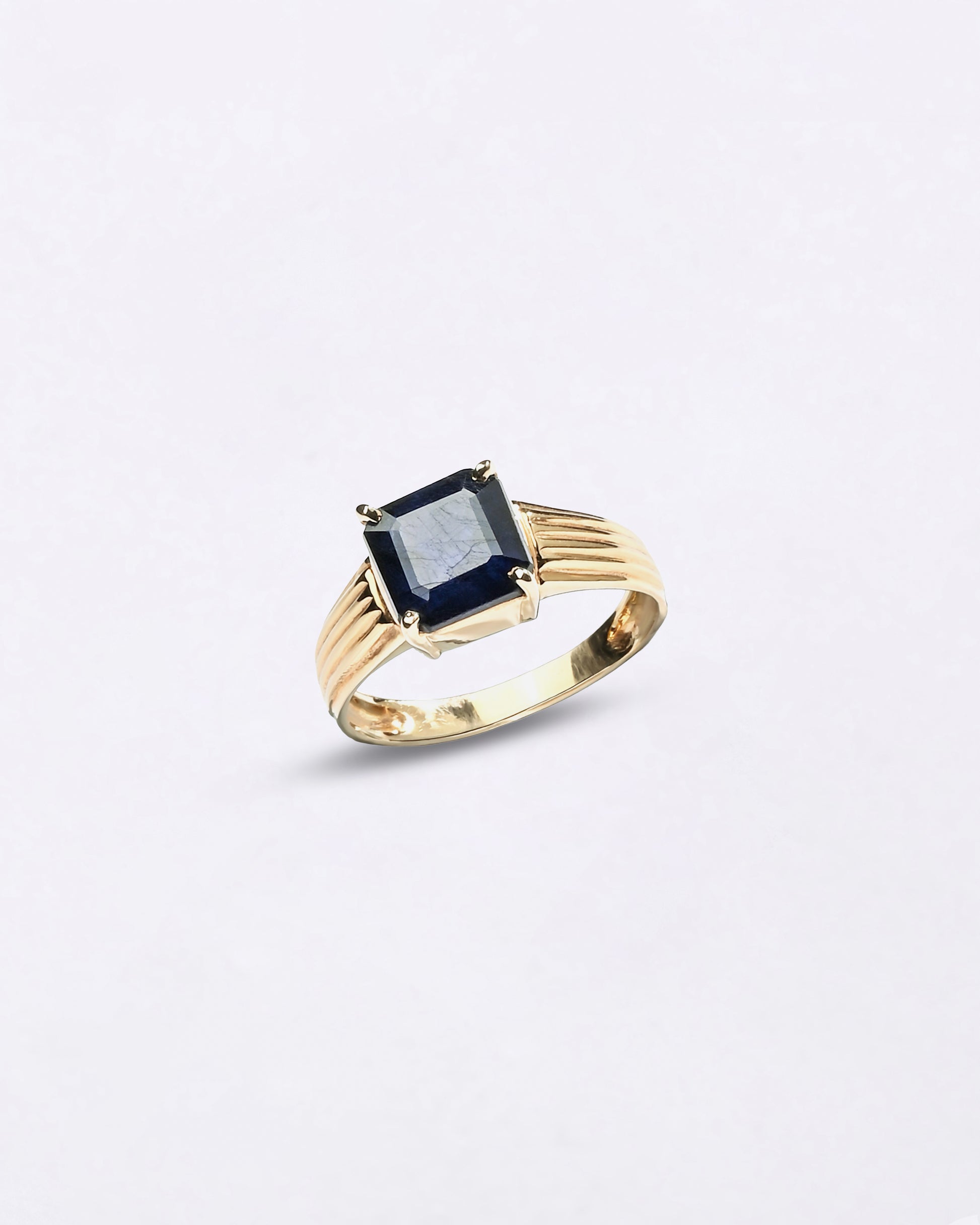 Blue Sapphire Certified Natural Gemstone Ring Buy from Myra Gems