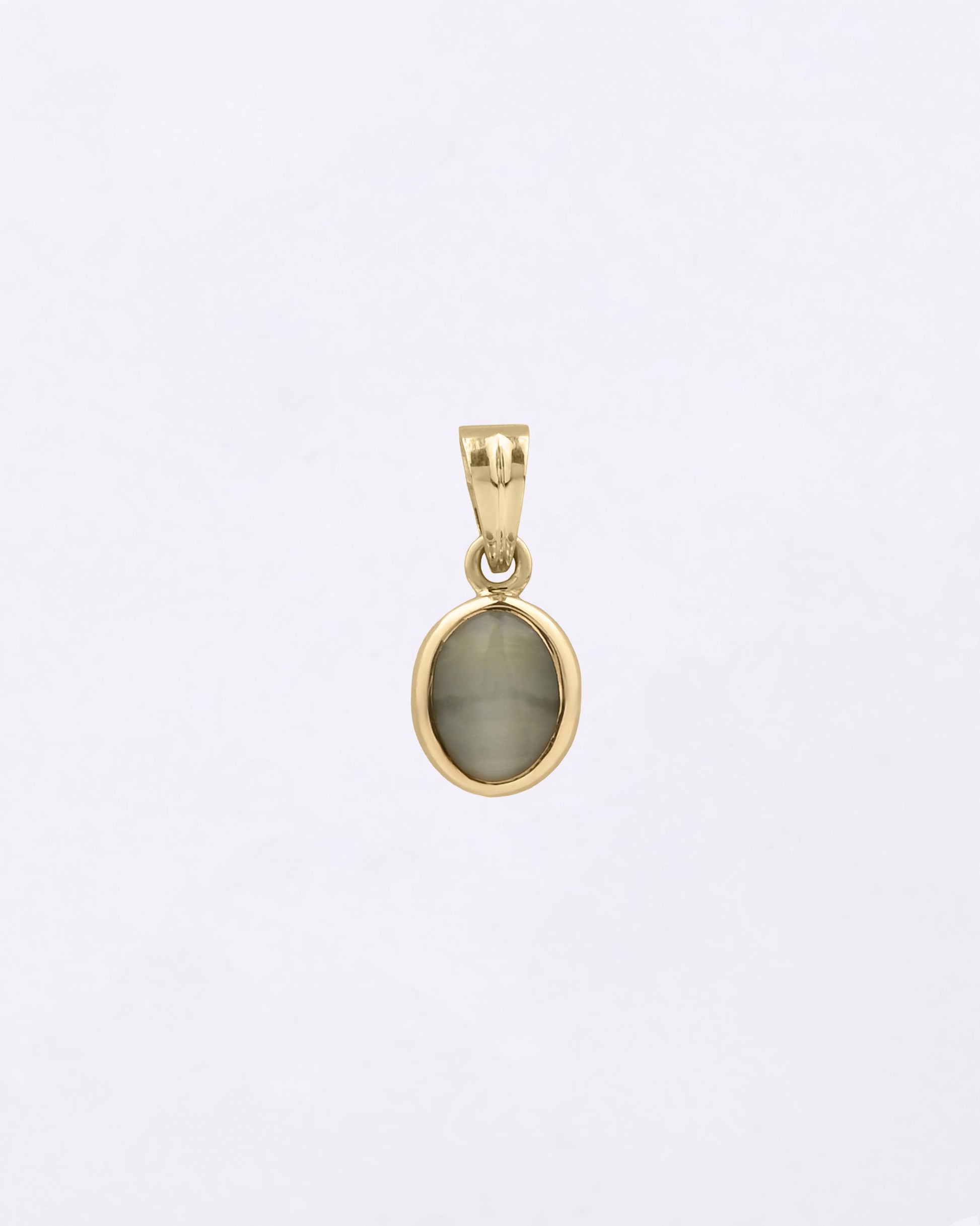 Plain Cat's Eye Pendant in 18K Gold from Myra Gems