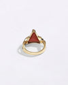 Ganesh Triangle Coral Ring in 18K Gold from Myra Gems