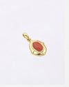 Mangal Stone Coral Pendant in 18K Gold from Myra Gems