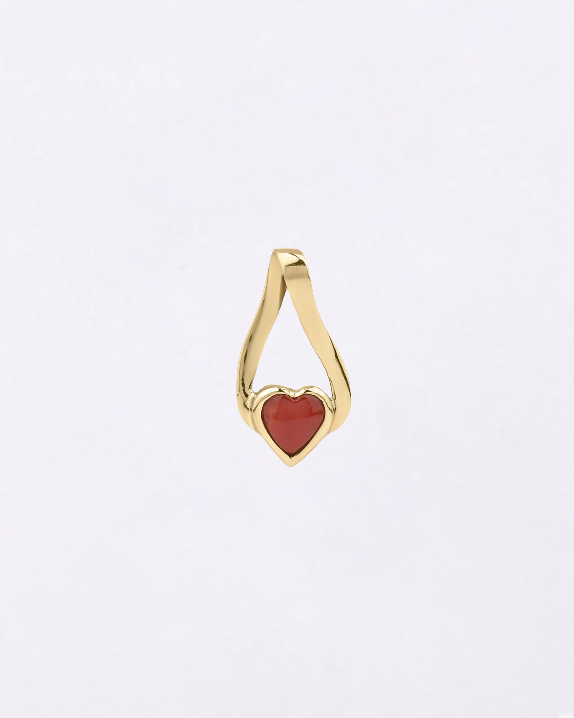 Heart Coral Pendant in 18K Gold from Myra Gems