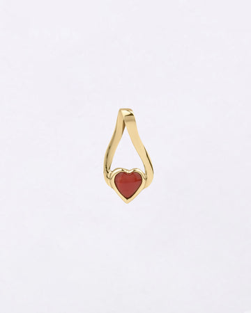 Heart Coral Pendant in 18K Gold from Myra Gems