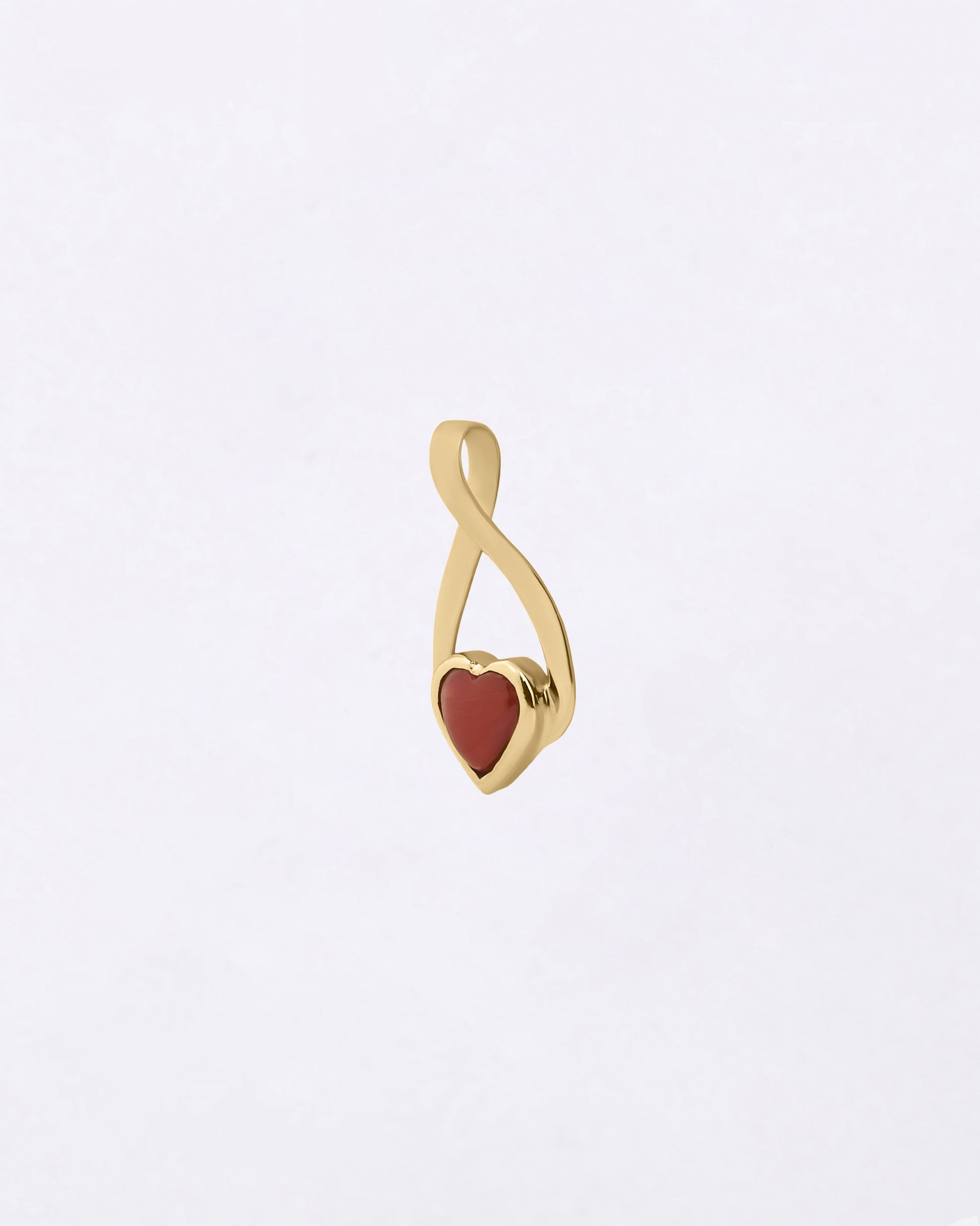 Heart Coral Pendant in 18K Gold from Myra Gems