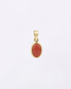 Plain Coral Pendant in Gold