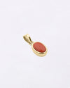 Plain Coral Pendant in Gold