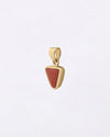Plain Triangular Coral Pendant in 18K Gold from Myra Gems