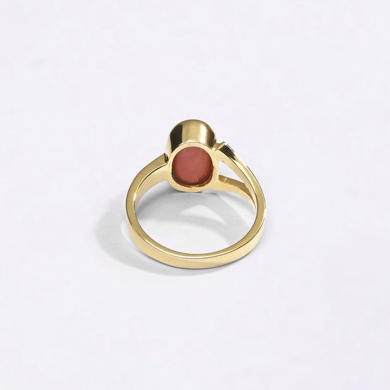 Mangal Stone In 18K Gold Ring from Myra Gems