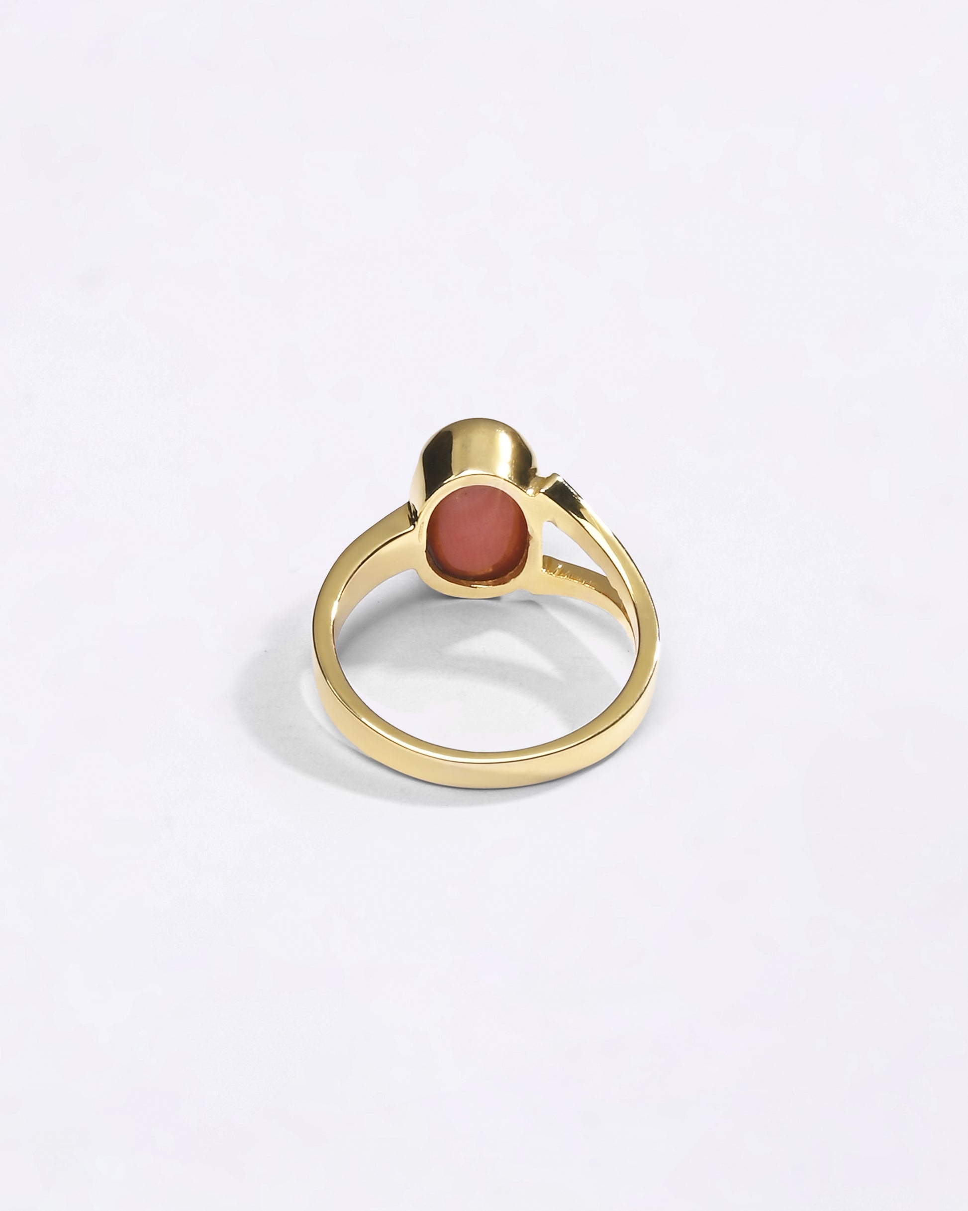 Mangal Stone In 18K Gold Ring from Myra Gems