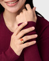 Mangal Stone In 18K Gold Ring from Myra Gems