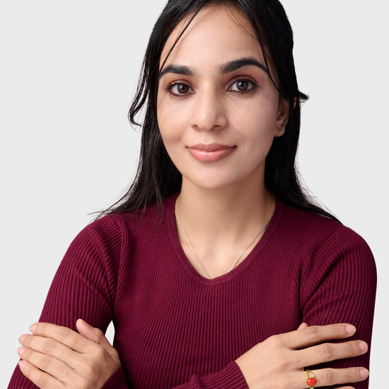 Mangal Stone In 18K Gold Ring from Myra Gems