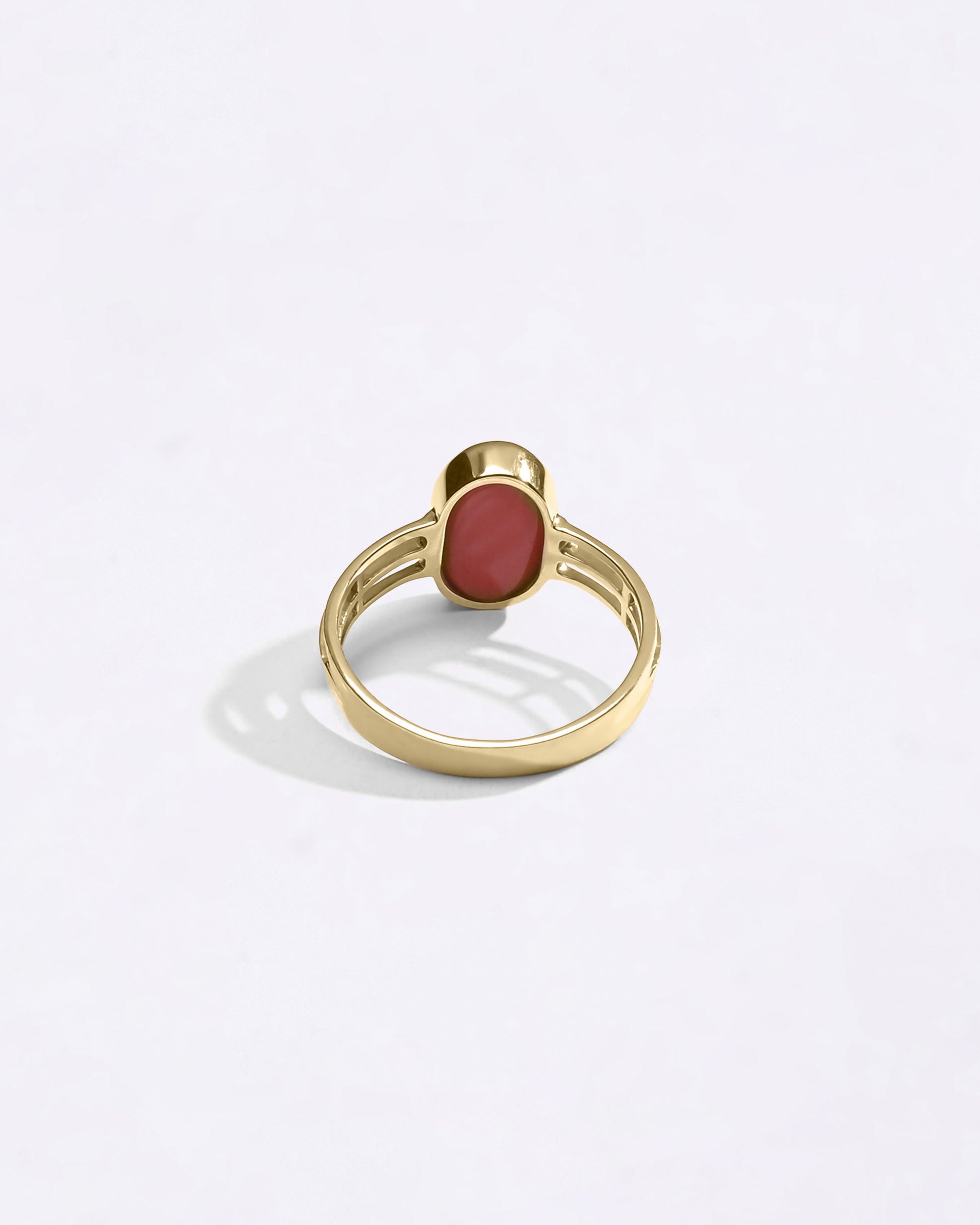 Italian Coral Ring in 18K Gold from Myra Gems
