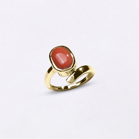 Benefits of Coral in 18K Hallmark Gold by Myra Gems