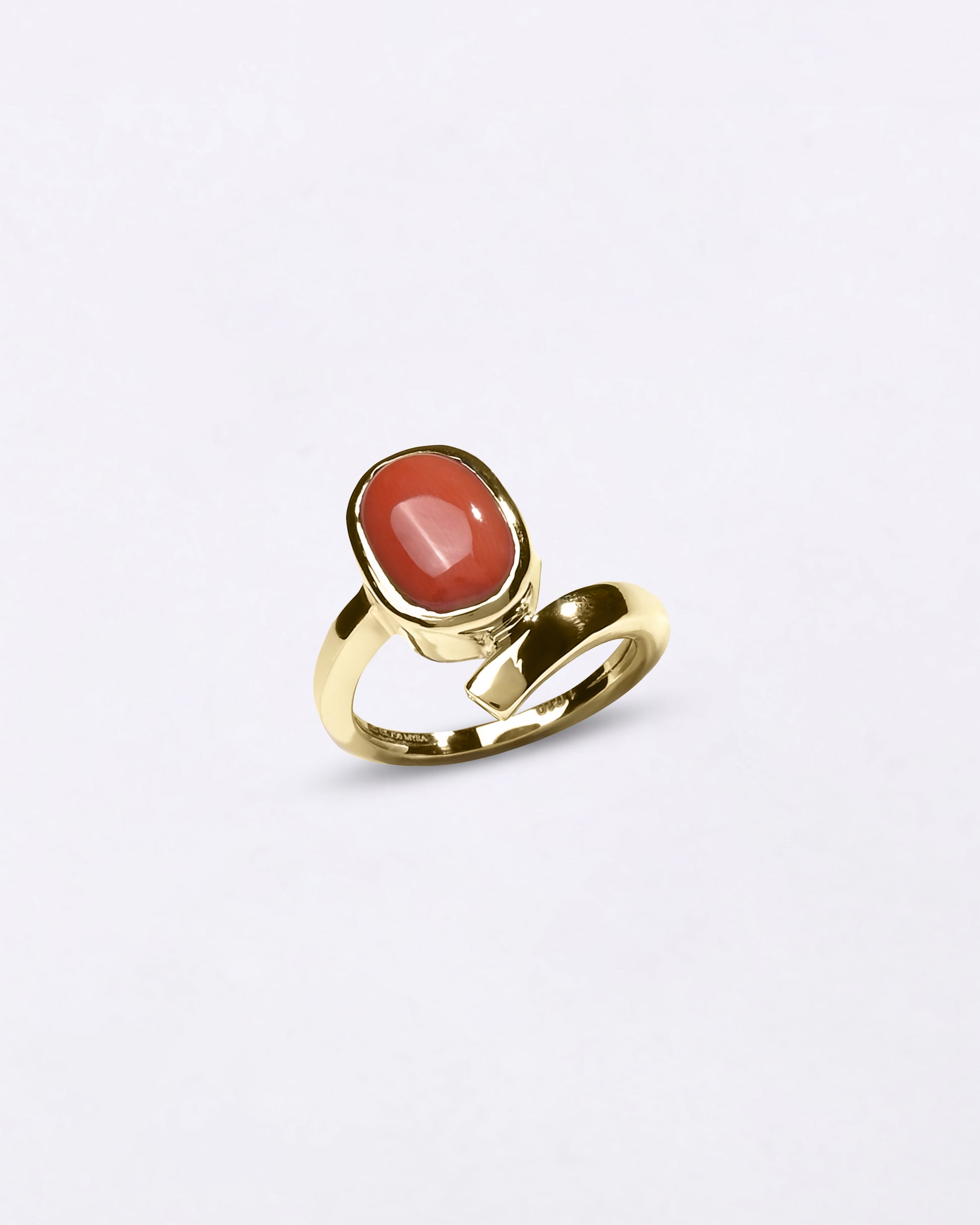 Benefits of Coral in 18K Hallmark Gold by Myra Gems