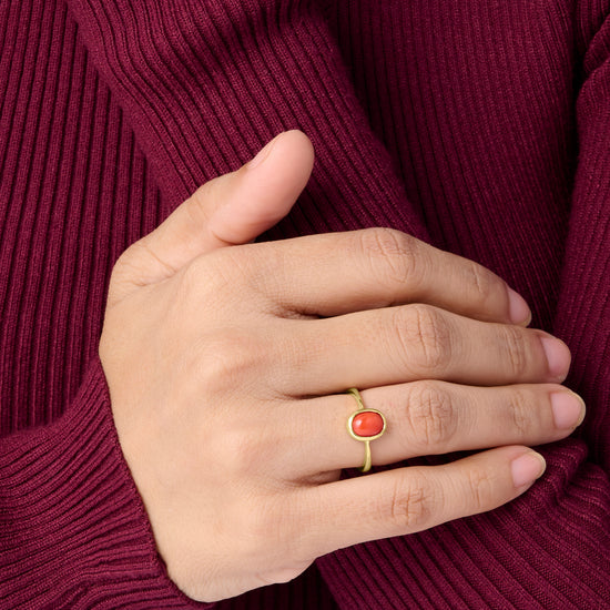 Vedic Coral Origin in 18K Gold from Myra Gems